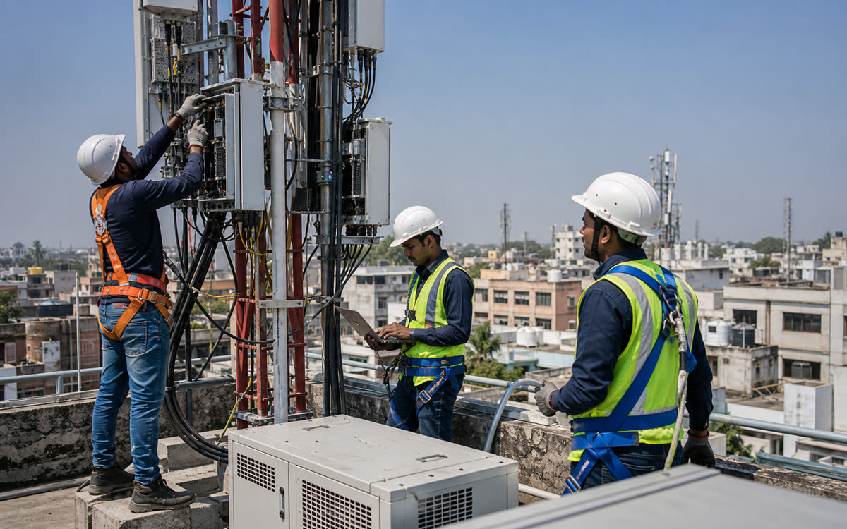 Telecom tower site installation in Ludhiana